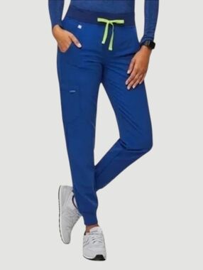 Figs Electric Blue High Waisted Zamora Jogger